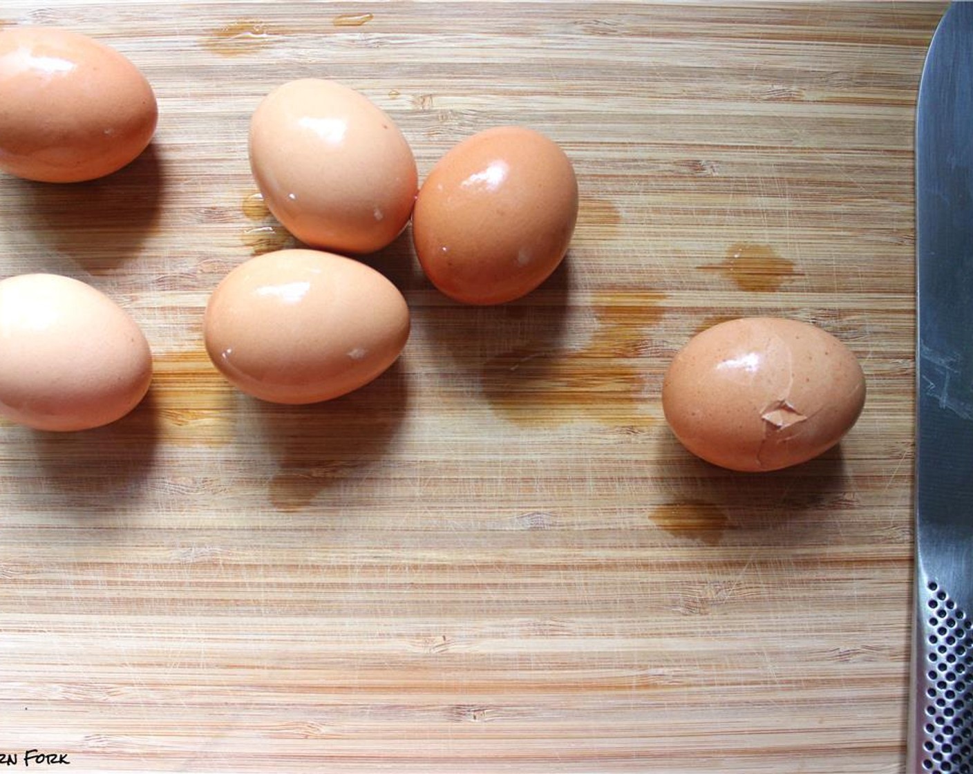 step 1 Put the Eggs (6) in a small pot and cover with water. Set on high heat. Once the water is at a hard rolling boil, set a 2-minute timer. After 2 minutes, put the lid on the pot and turn off the heat.