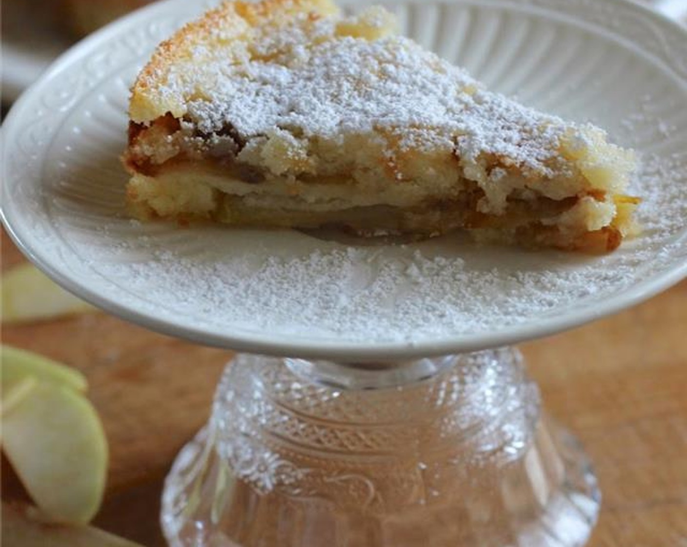 French Apple Custard Cake