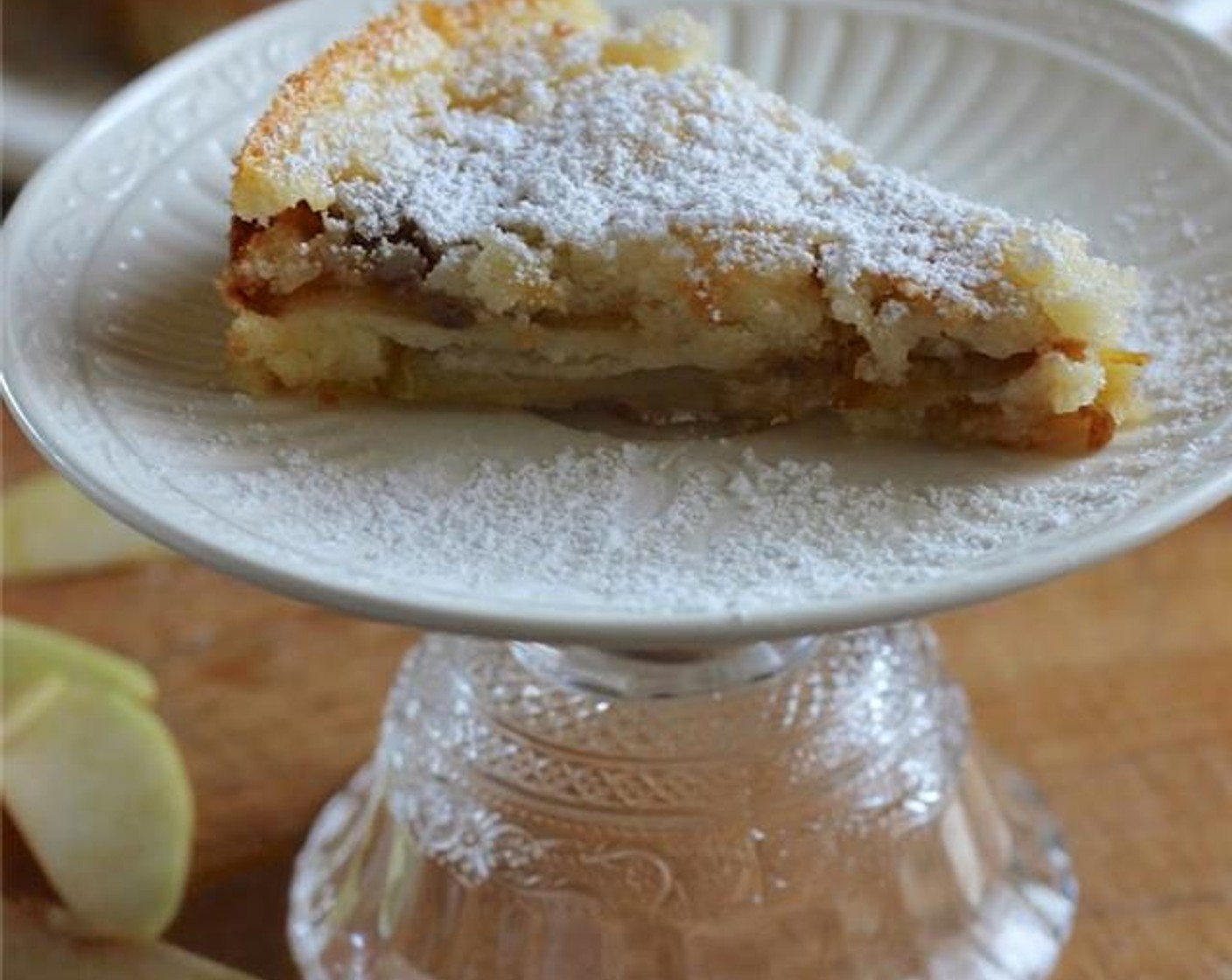 French Apple Custard Cake