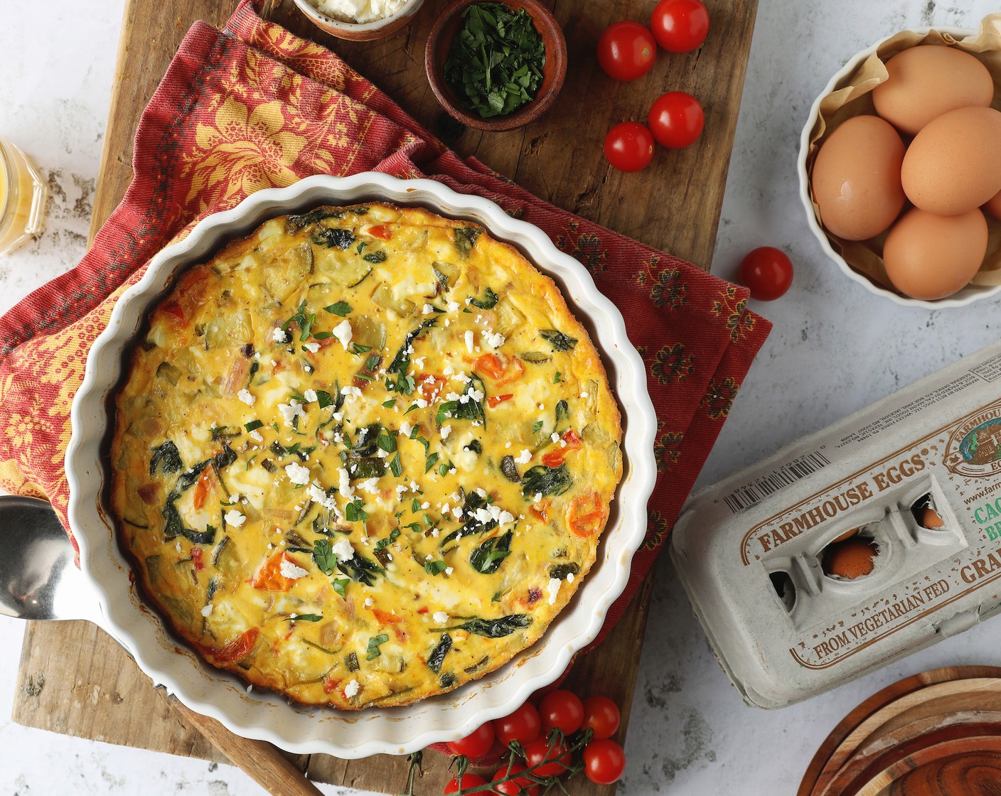 Chili Veggie Goat Cheese Frittata