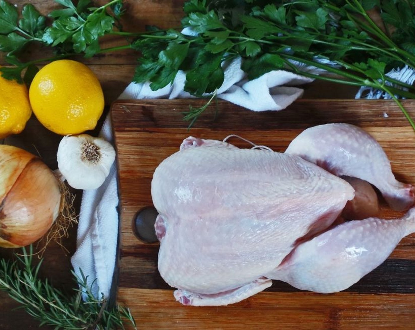 step 2 Prep the Whole Chickens (3.5 lb) by washing and removing any guts from the cavity. Dry the chicken.