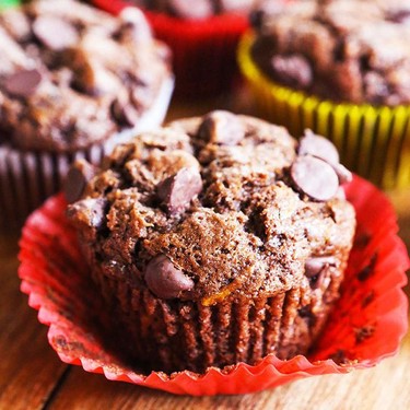 Double Chocolate Zucchini Muffins Recipe | SideChef