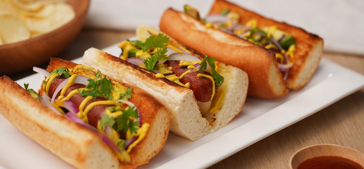Vegan Dogs with Grilled Avocado and Spicy Mango Mayo Recipe | SideChef