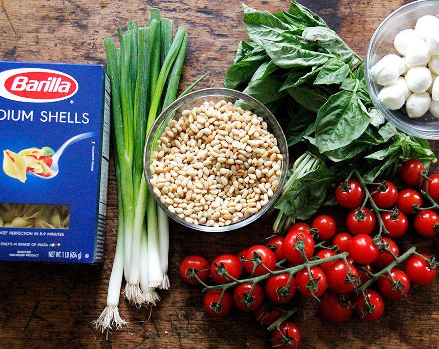 step 1 Bring a large pot of water to a boil. Add Pasta Shells (1 lb) and Kosher Salt (1 Tbsp). Cook about 8 minutes or until done but not mushy. Drain and set aside.