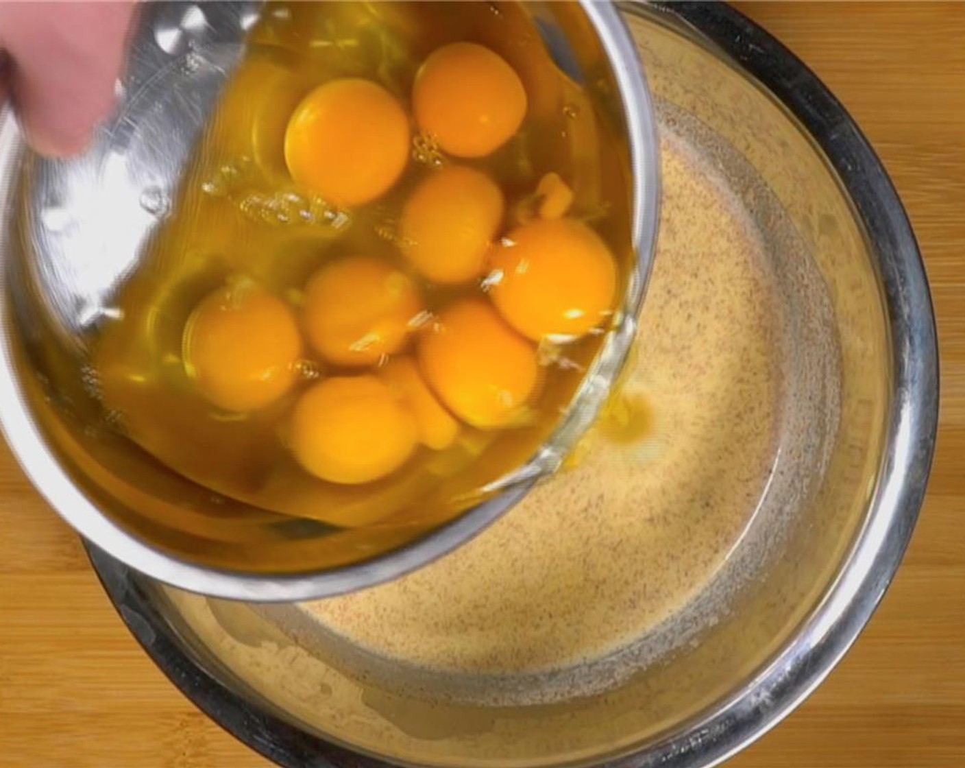 step 1 Heat oven to 250 degrees F (120 degrees C). In a bowl, beat the Eggland's Best Classic Eggs (8), Eggnog (2 cups), and Granulated Sugar (4 Tbsp).