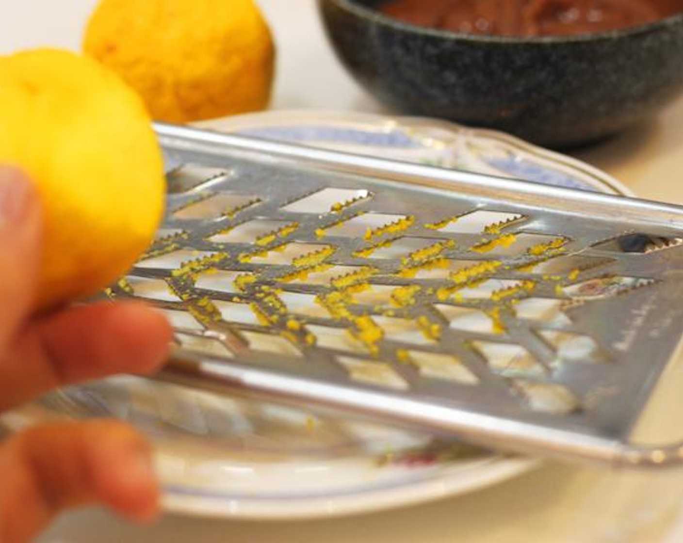 step 2 Zest the Yuzu (1 Tbsp).