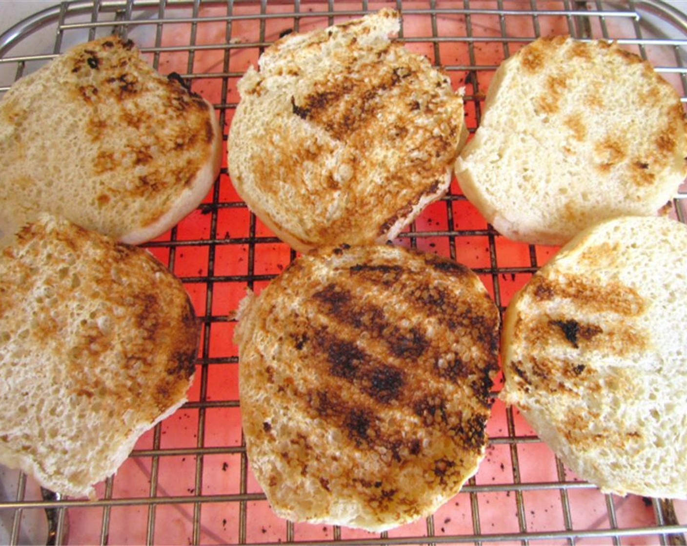 step 1 Toast the slider Hamburger Buns (3) on both sides until browned.