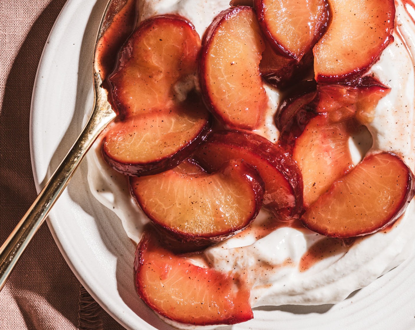 step 4 Allow plums to cool for a few minutes before serving over vanilla Greek yogurt, ice cream, oatmeal, or whatever your heart desires.