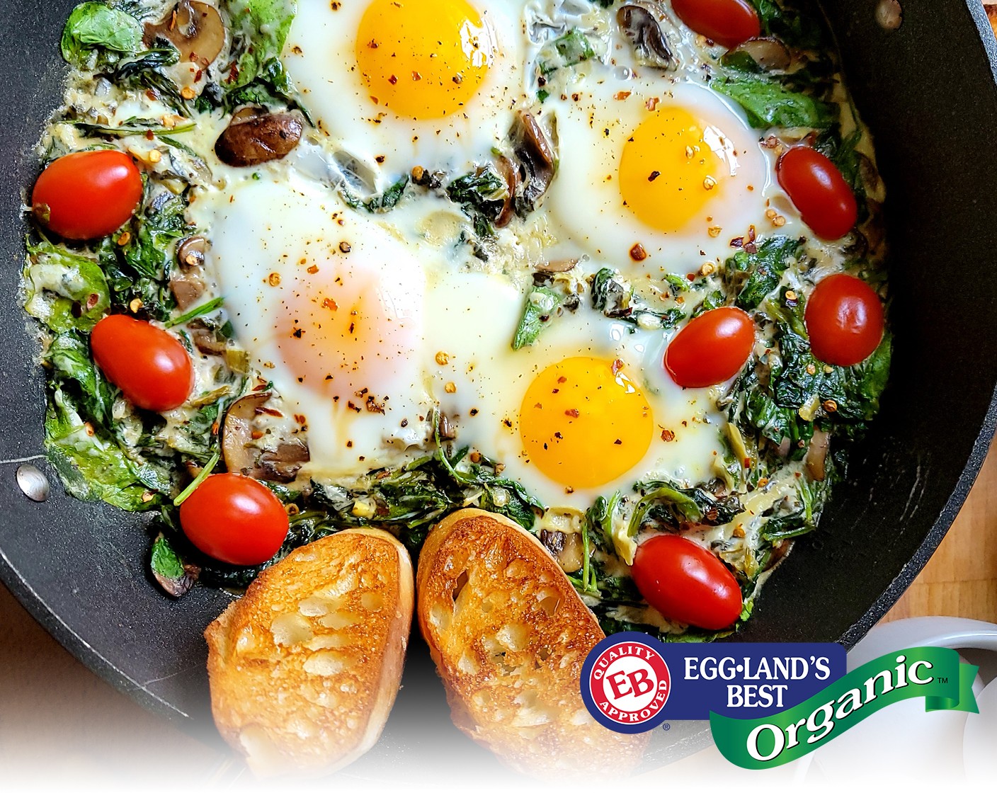 Spinach and Mushroom Eggs