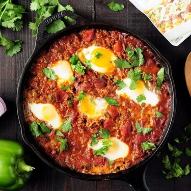 Shakshuka with Red Enchilada Sauce Recipe | SideChef
