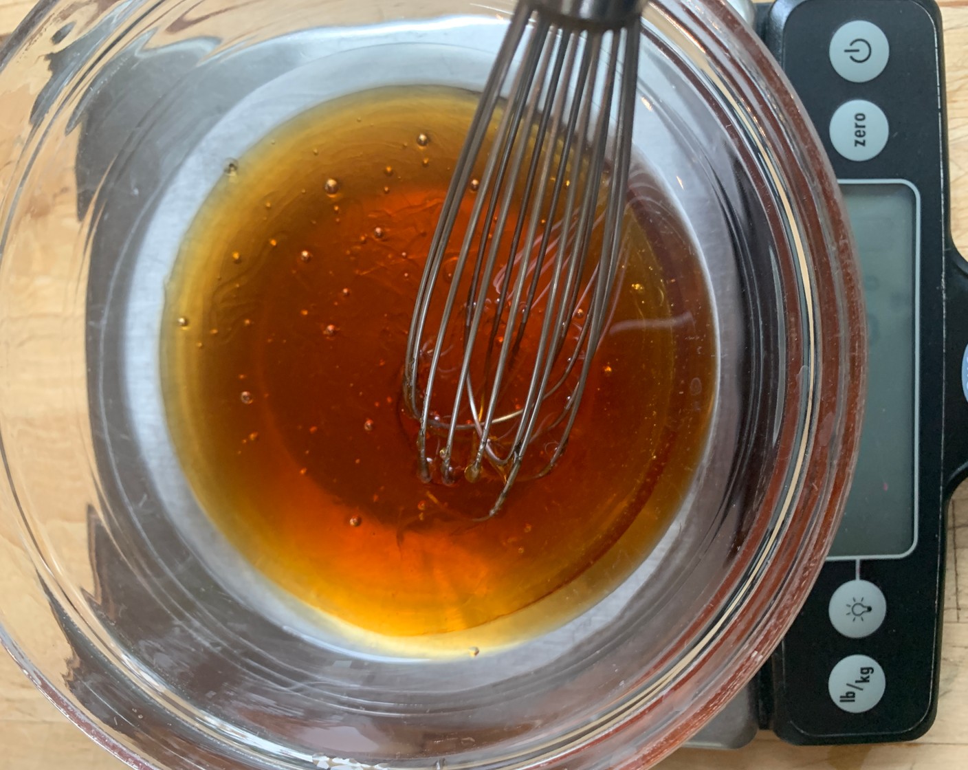step 1 For the honey syrup, heat the Water (1/2 cup) and Honey (1 1/2 cups) in a small saucepan. Once mixed together remove from heat and set aside to cool. Reserve 1/2 oz for the mocktail and save the rest for another recipe.