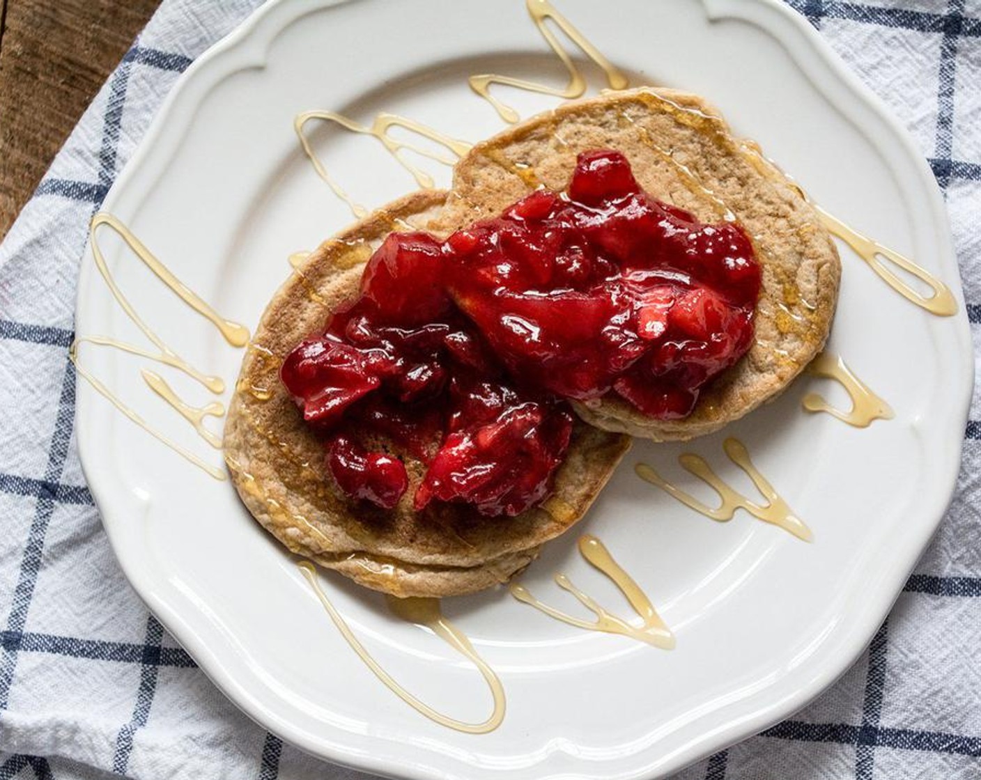 Gluten-Free Pancakes with Cranberry Apple Compote