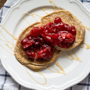 Gluten-Free Pancakes with Cranberry Apple Compote Recipe | SideChef