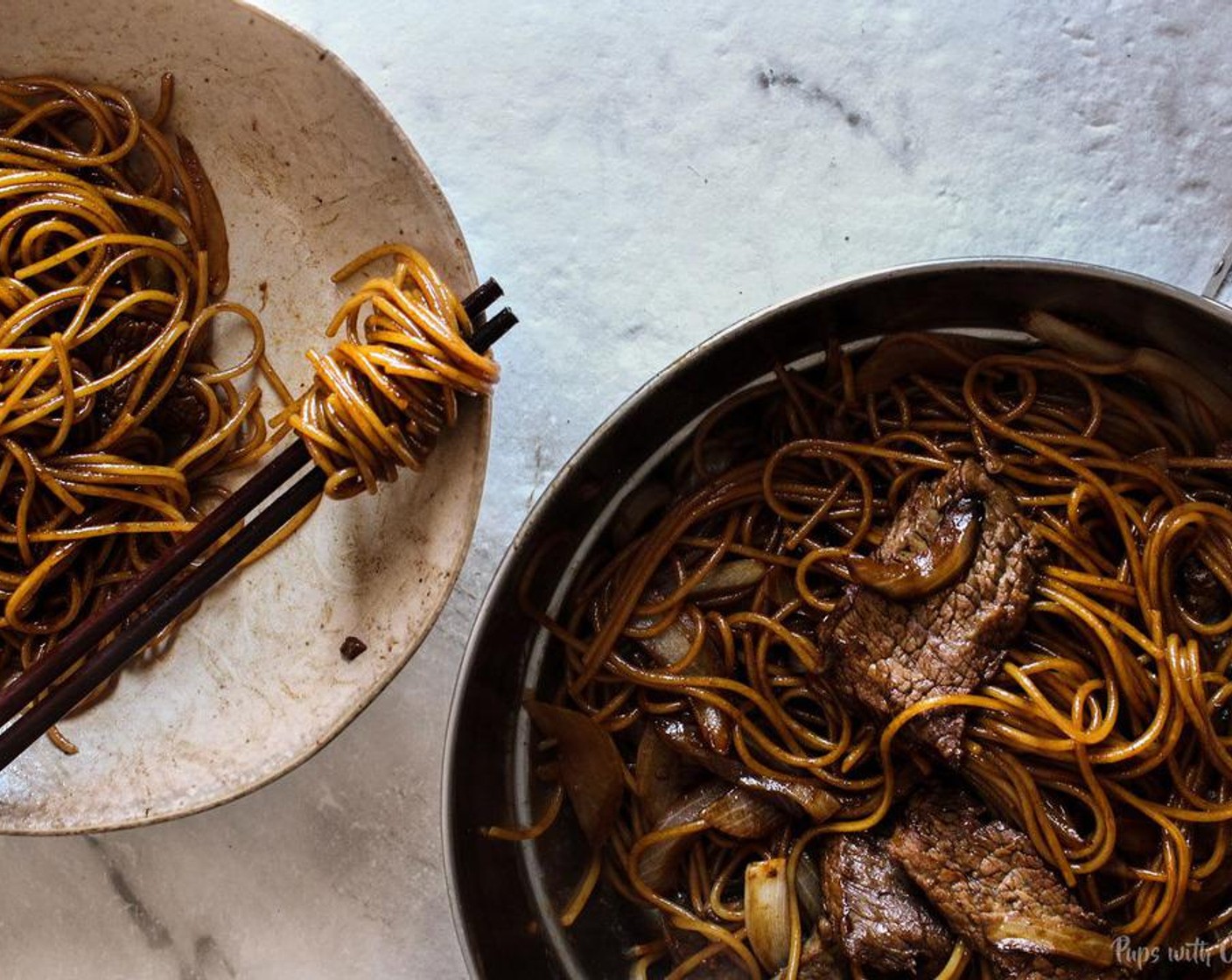Beef & Onion Soy Sauce Noodles