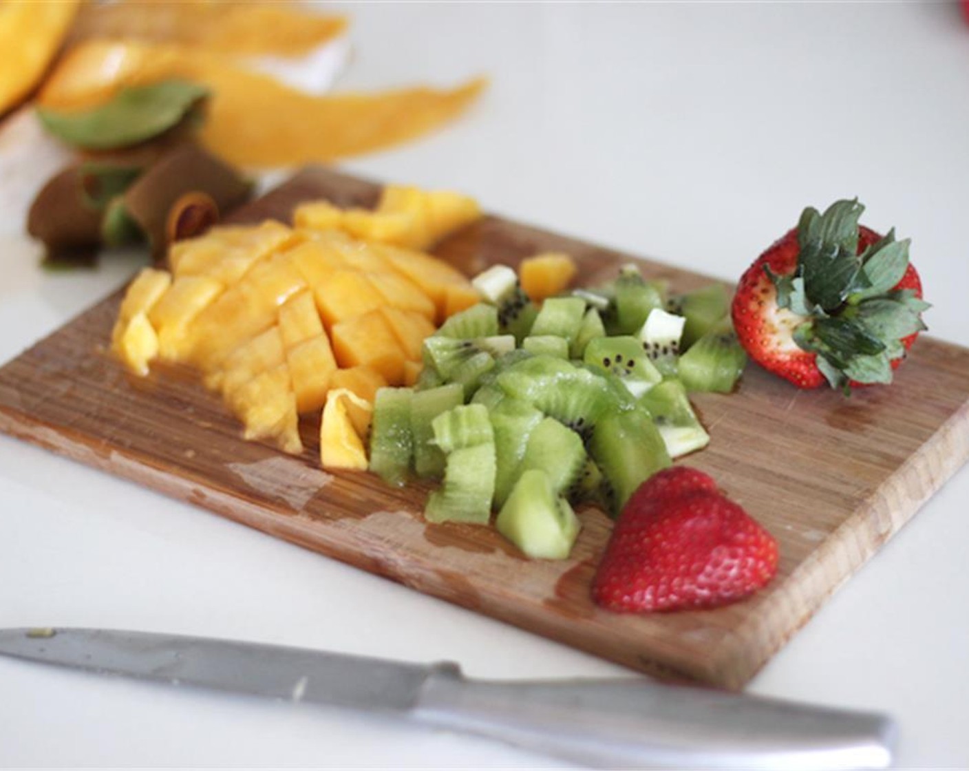 step 8 Cut the Fresh Fruits (to taste) into small pieces.