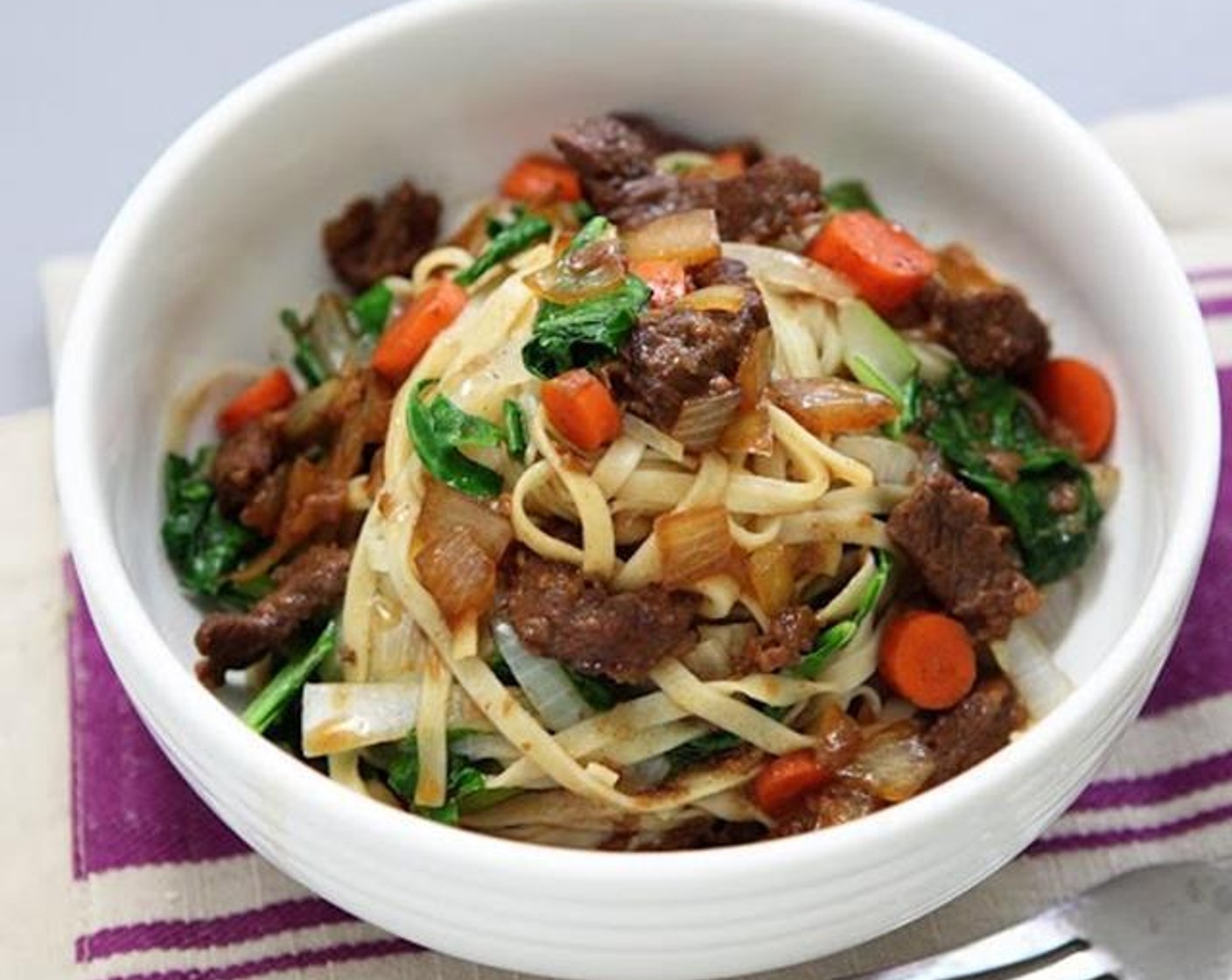 Red Cooked Beef, Choy Sum, and Long Noodles