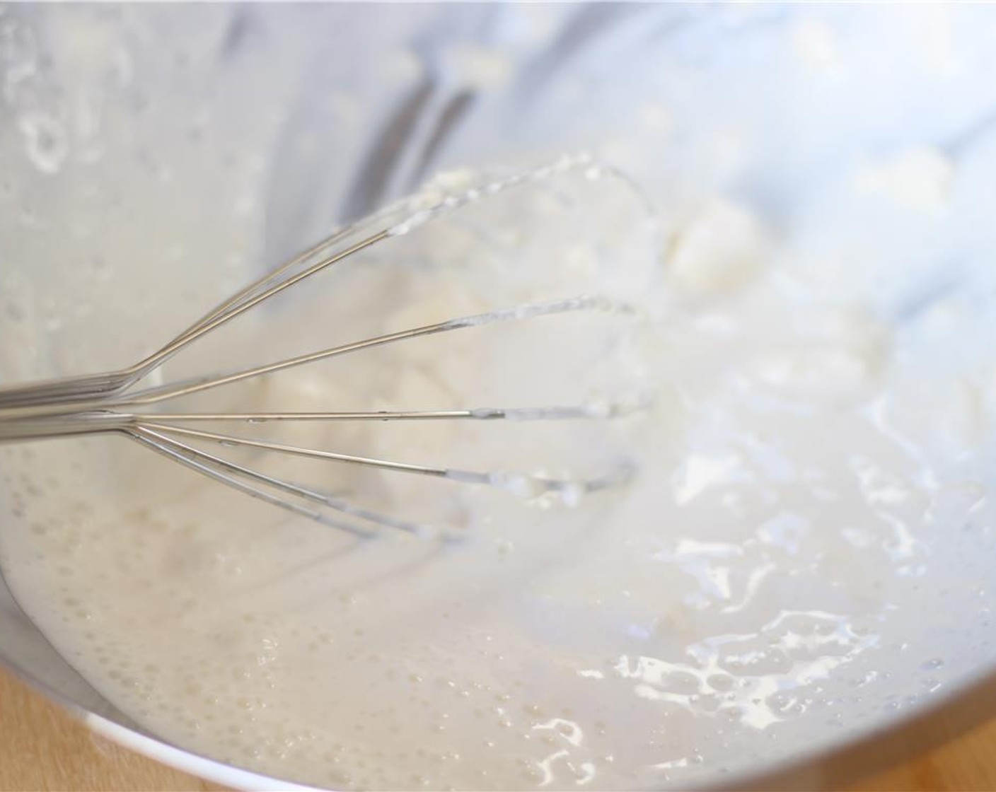 step 4 Whisk the wet ingredients until the butter just forms tiny pebbles.