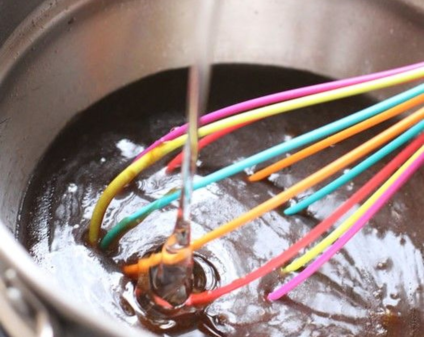 step 19 Slowly whisk Eggs (3) into the sugar mixture, then whisk in Light Corn Syrup (3/4 cup) and Vanilla Extract (1 Tbsp), stirring constantly until smooth.