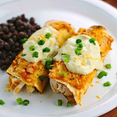 Chicken Enchiladas with Pumpkin Sauce Recipe | SideChef