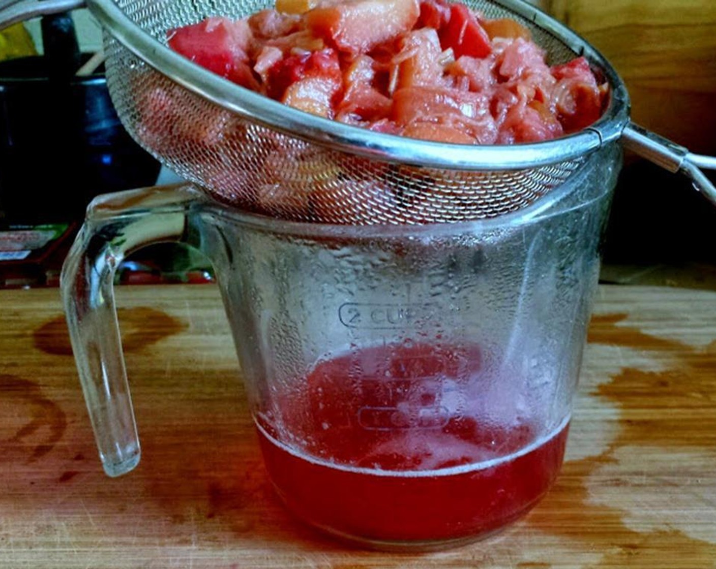 step 1 Combine the Rhubarb (4 cups), Granulated Sugar (1 cup), and Water (1 cup) in sauce pan and bring to a boil.  Lower the heat to a simmer and cook until the rhubarb is soft and the liquid has thickened slightly.  About 20 minutes.