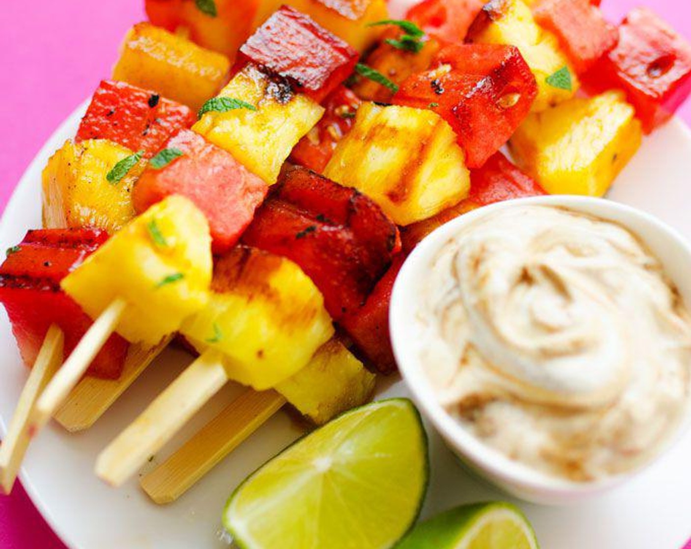 Watermelon and Pineapple Grilled Fruit Skewers