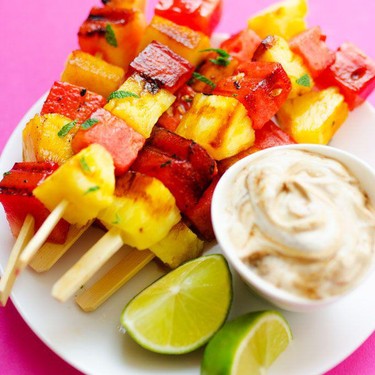 Watermelon and Pineapple Grilled Fruit Skewers Recipe | SideChef