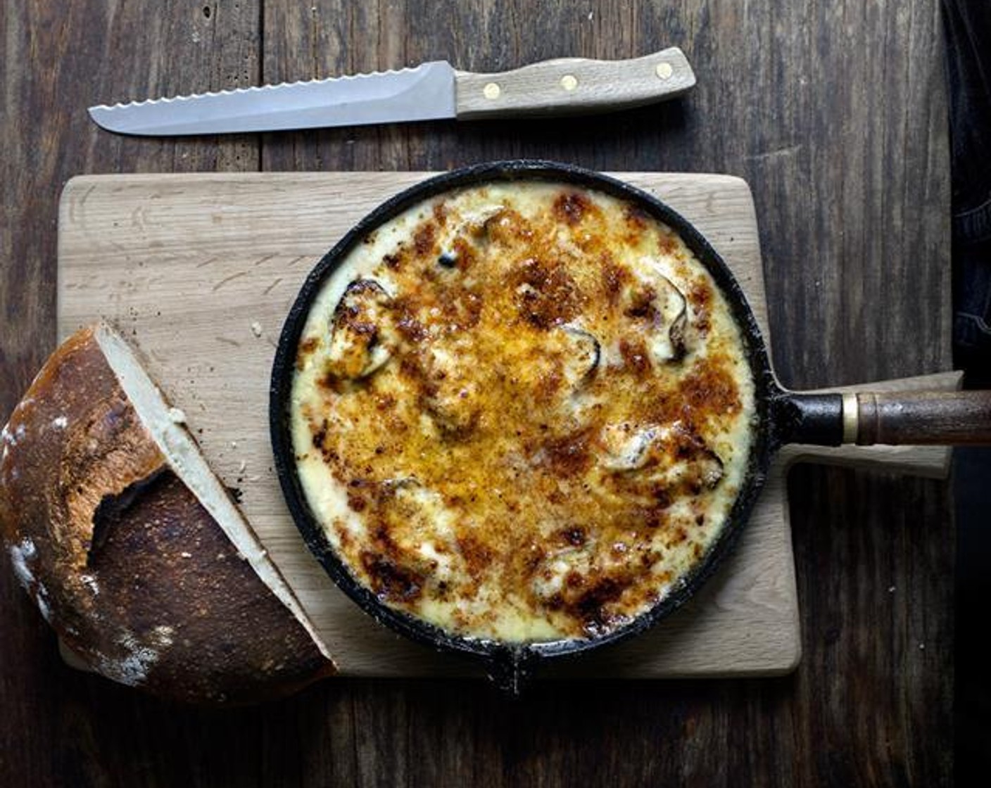 Three Cheese Oyster Gratin