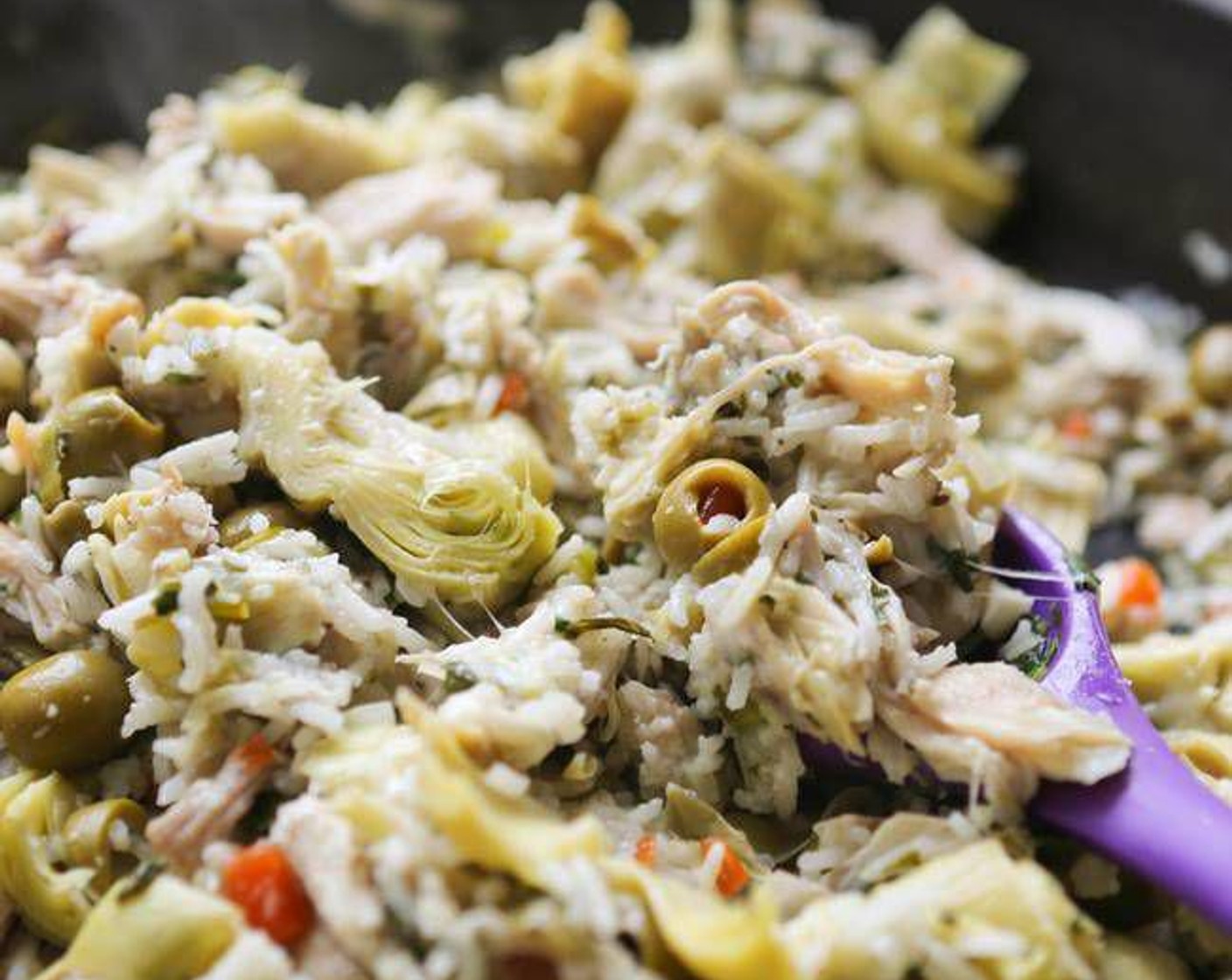 Artichoke Chicken Rice Skillet