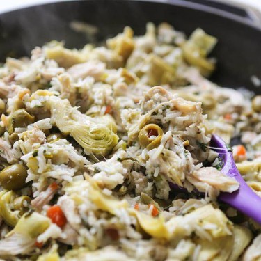 Artichoke Chicken Rice Skillet Recipe | SideChef