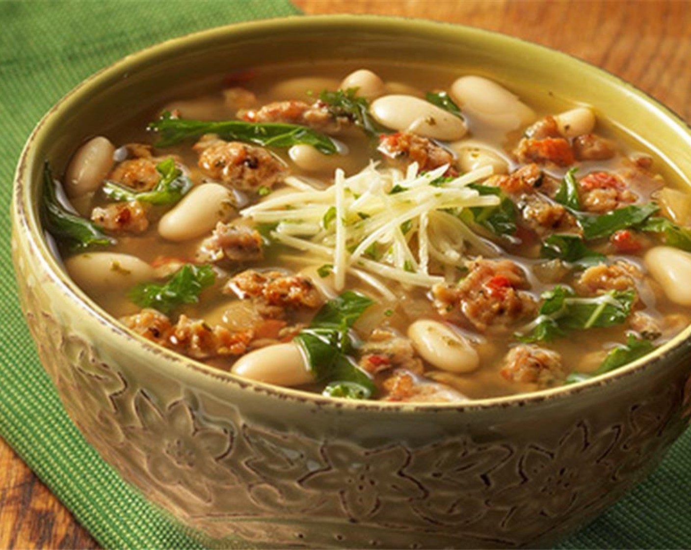 step 7 Serve in soup bowl and garnish with fresh Fresh Parsley (2 Tbsp) and Parmesan Cheese (2 Tbsp), if desired.