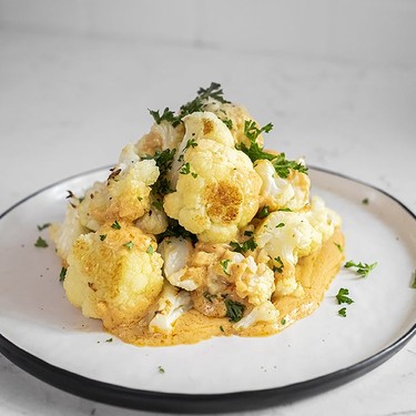 Roasted Cauliflower with Thai Peanut Sauce Recipe | SideChef