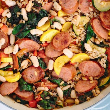 Italian White Bean Vegetable Stew with Sausage Recipe | SideChef