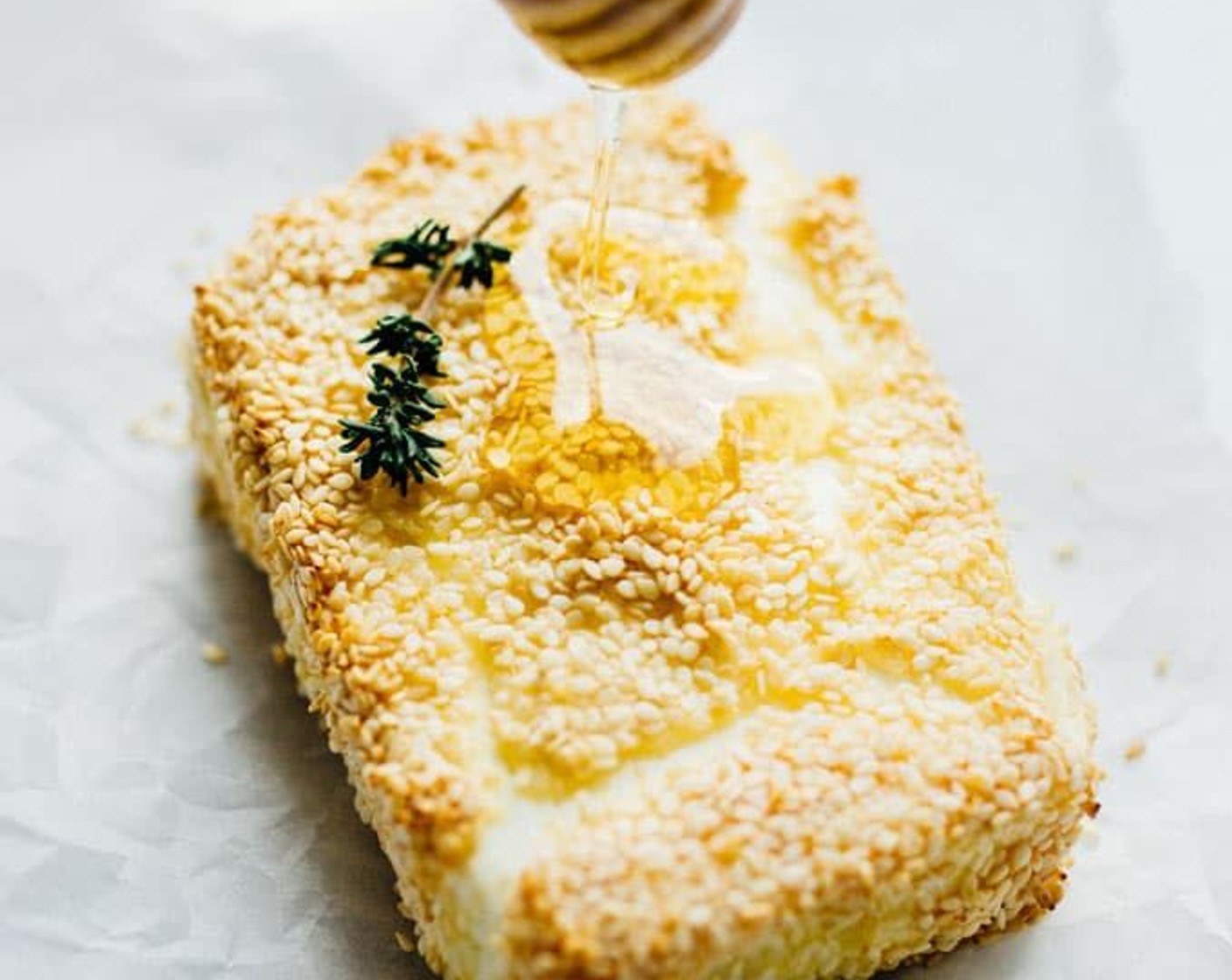 Sesame Crusted Baked Feta