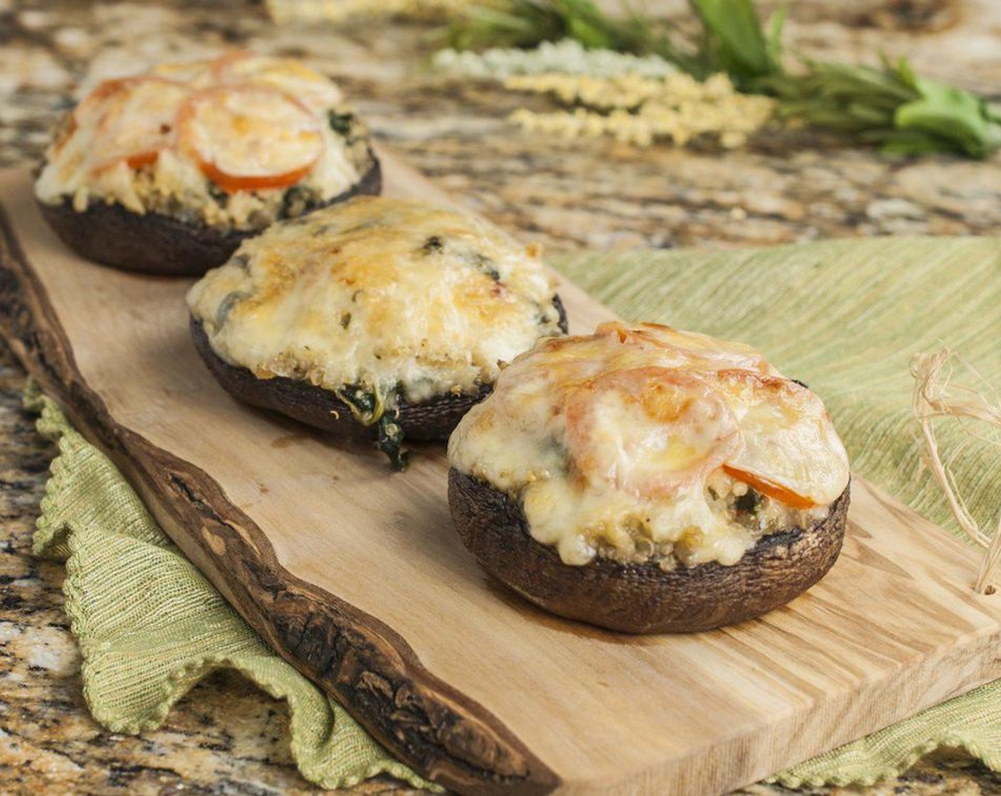 Spinach and Quinoa Portabella Mushrooms