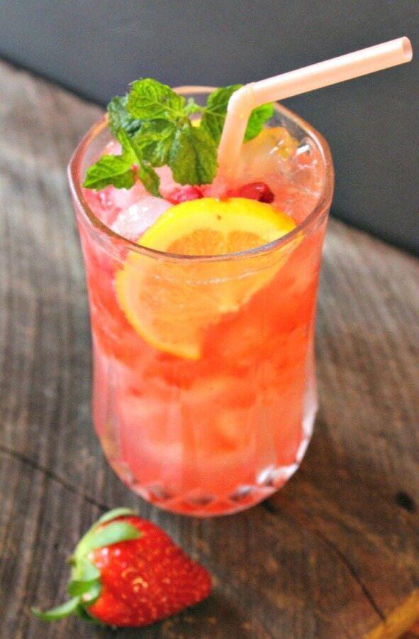 Strawberry Mint Rum Cocktails Recipe SideChef