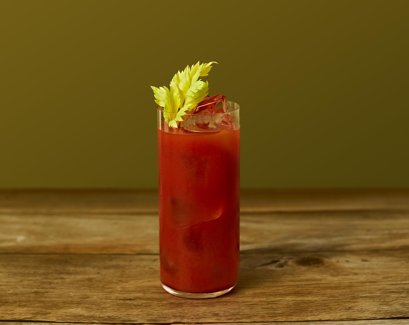 step 3 Pour into a serving glass & top wit ice & garnish with Celery (1 rib).
