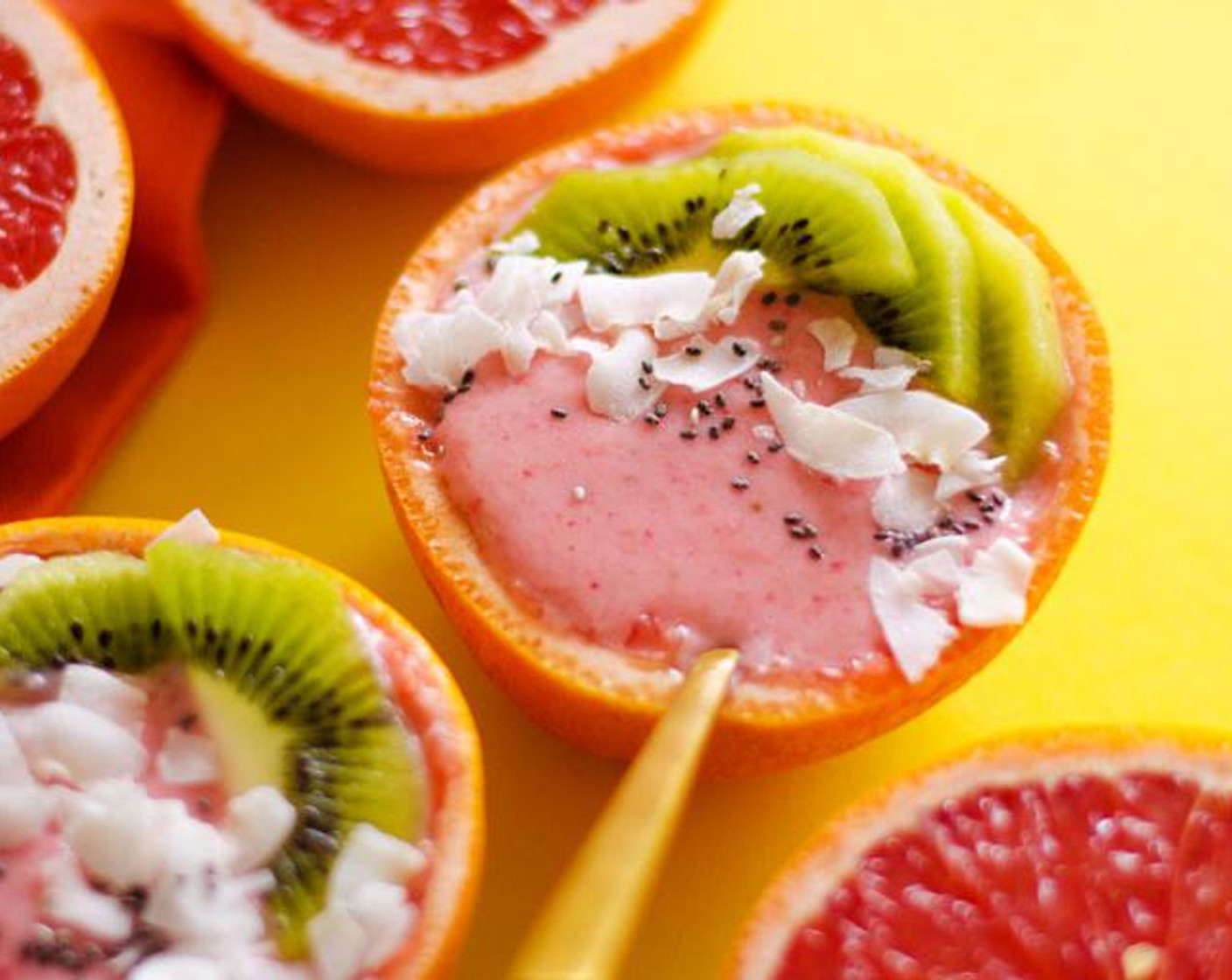 Strawberry Grapefruit Smoothie Bowls