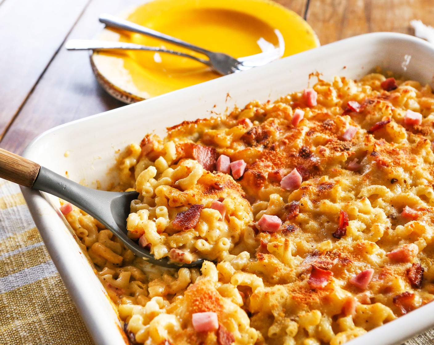 Ham and Bacon Mac and Cheese