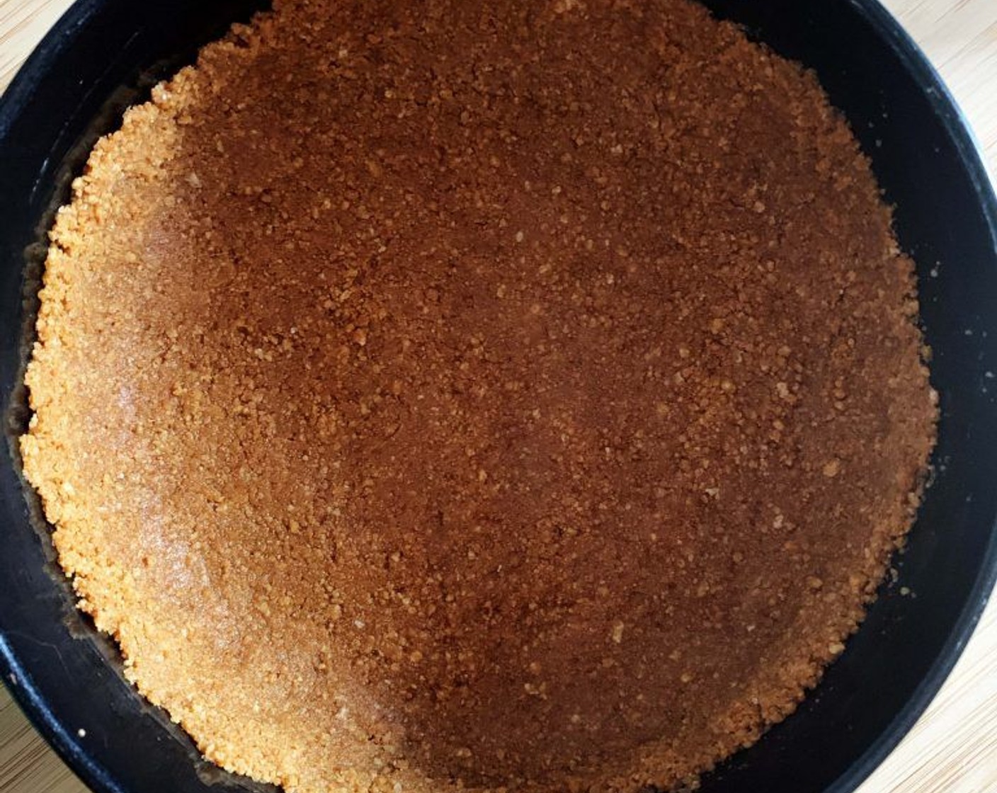 step 3 Press it down at the bottom and around the edges of an 8-inch springform. Refrigerate for at least 30 minutes, while you make the filling.