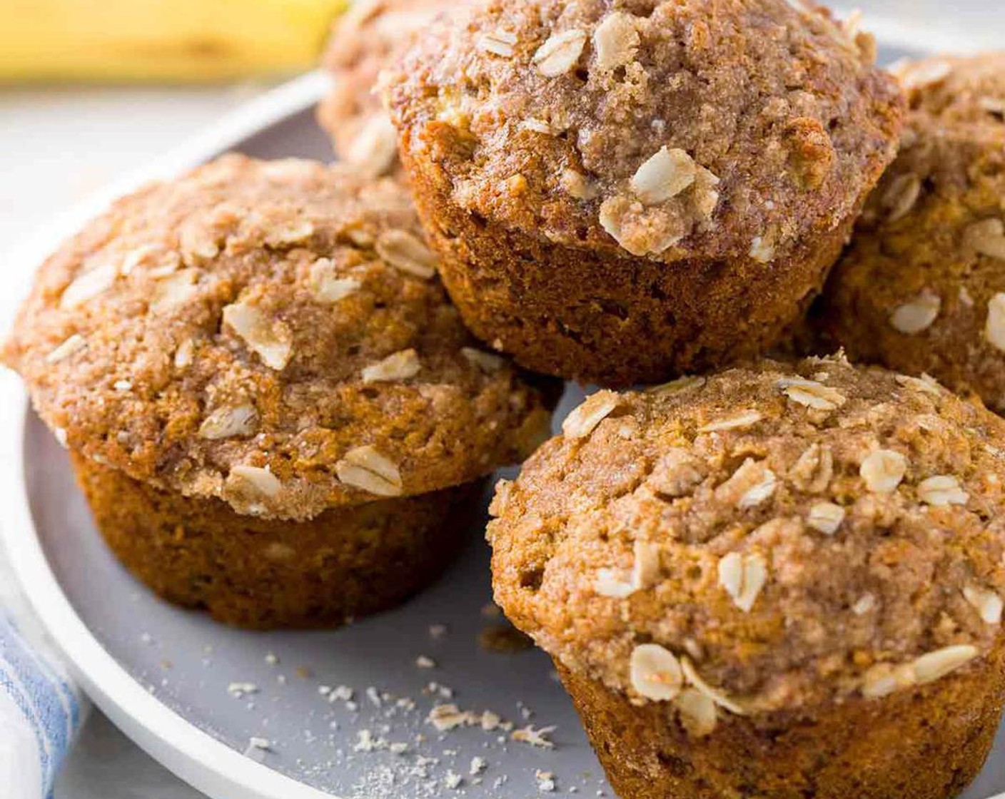Healthy Banana Muffins with Oats