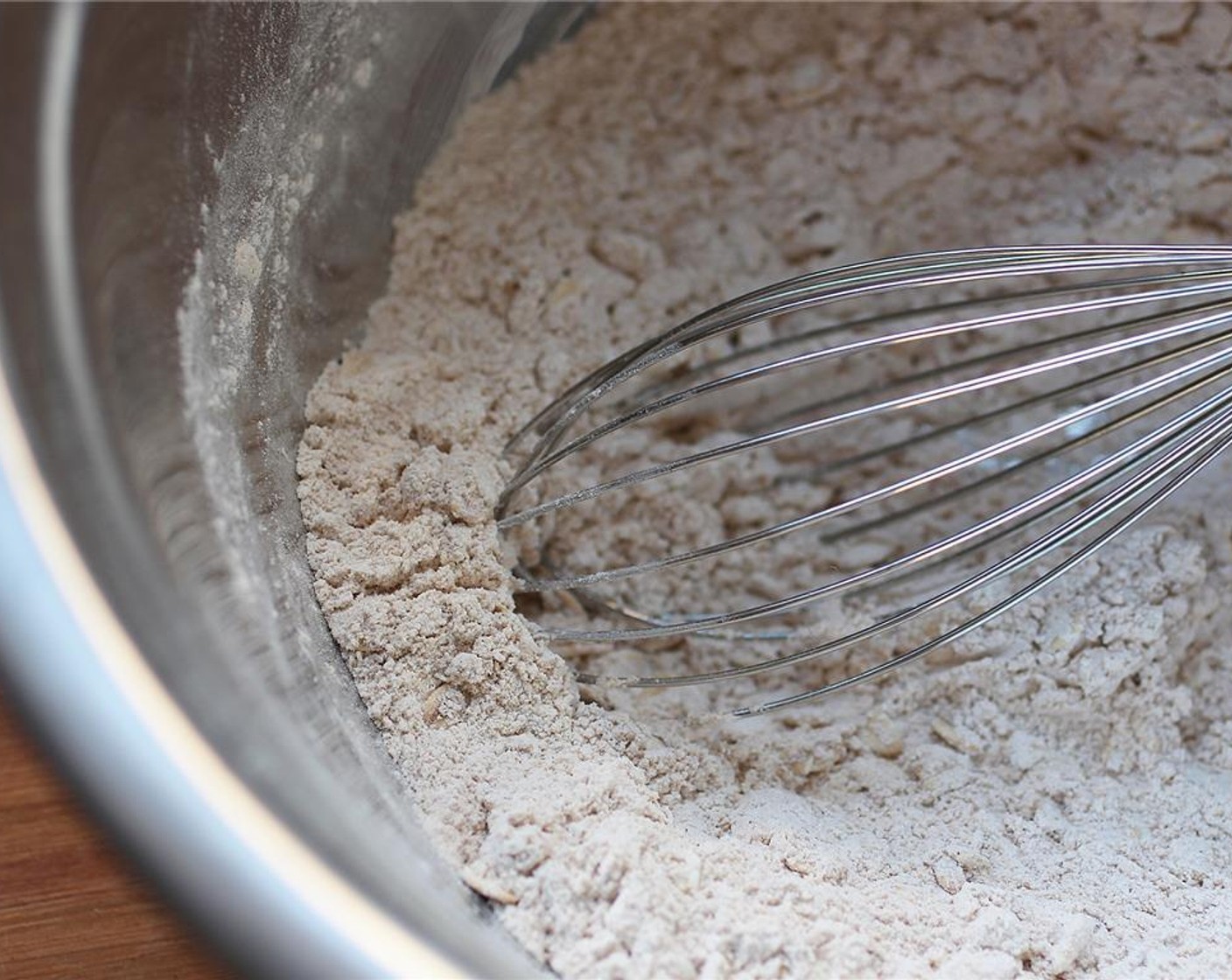 step 2 In one bowl, mix the dry ingredients: Whole Wheat Pastry Flour (1 cup), Old Fashioned Rolled Oats (1/2 cup), Baking Powder (1 tsp) and Ground Cinnamon (1 tsp).