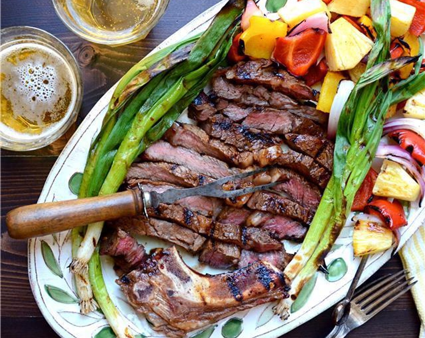 Easy Marinated Rib Eye and Veg