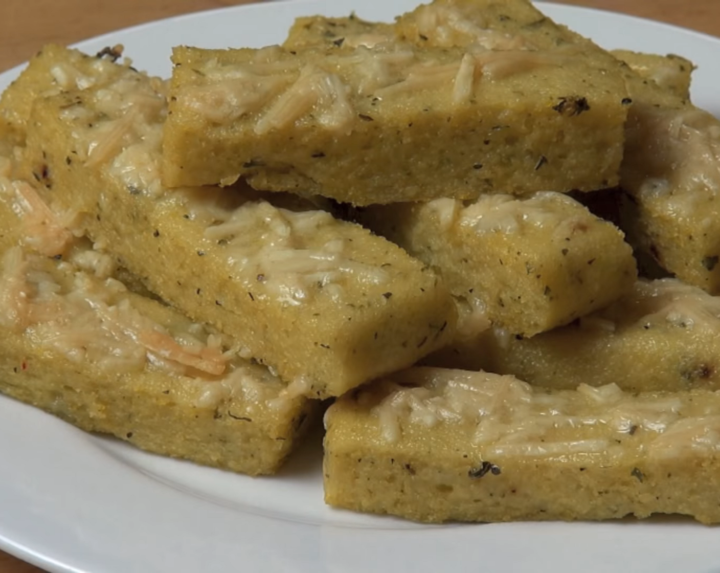 Oven Baked Cheesy Polenta Chips