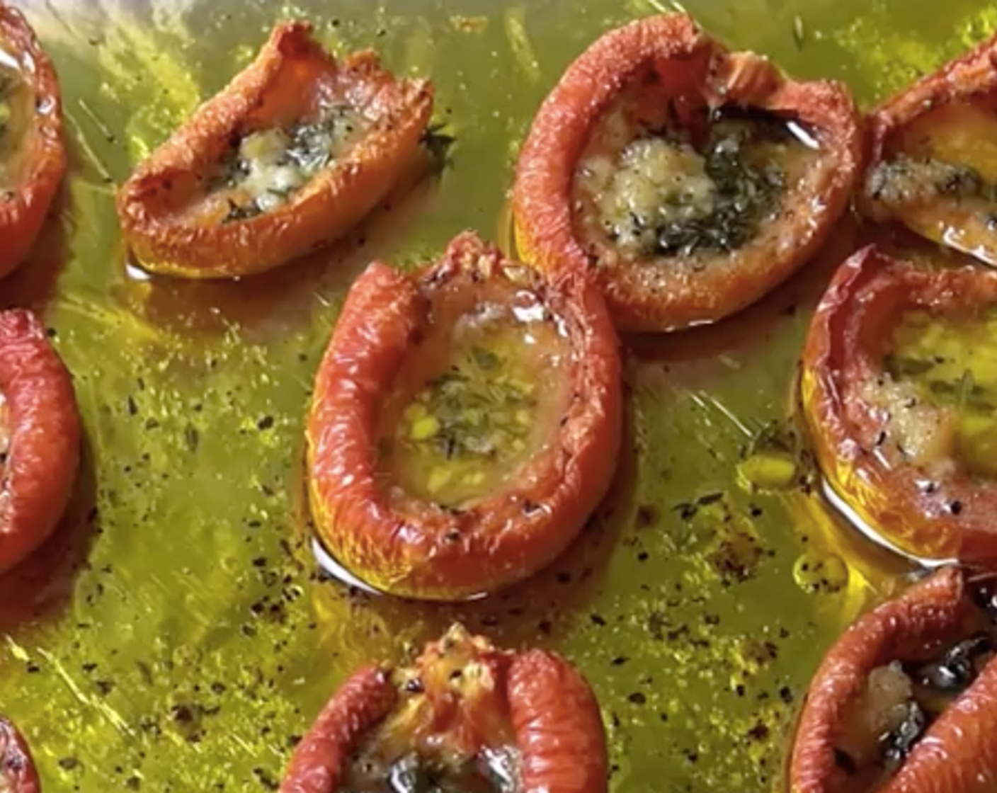 step 6 Put those tomatoes initially in the oven for an hour and a half and check on them to see how they look if they need to dry a bit more, you can put them in for half an hour or so and check them again.