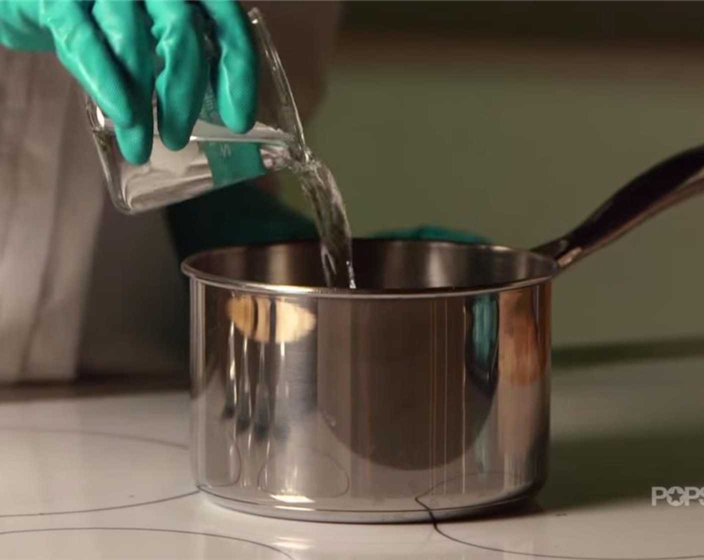 step 2 Add the Water (1/2 cup) to your saucepan.