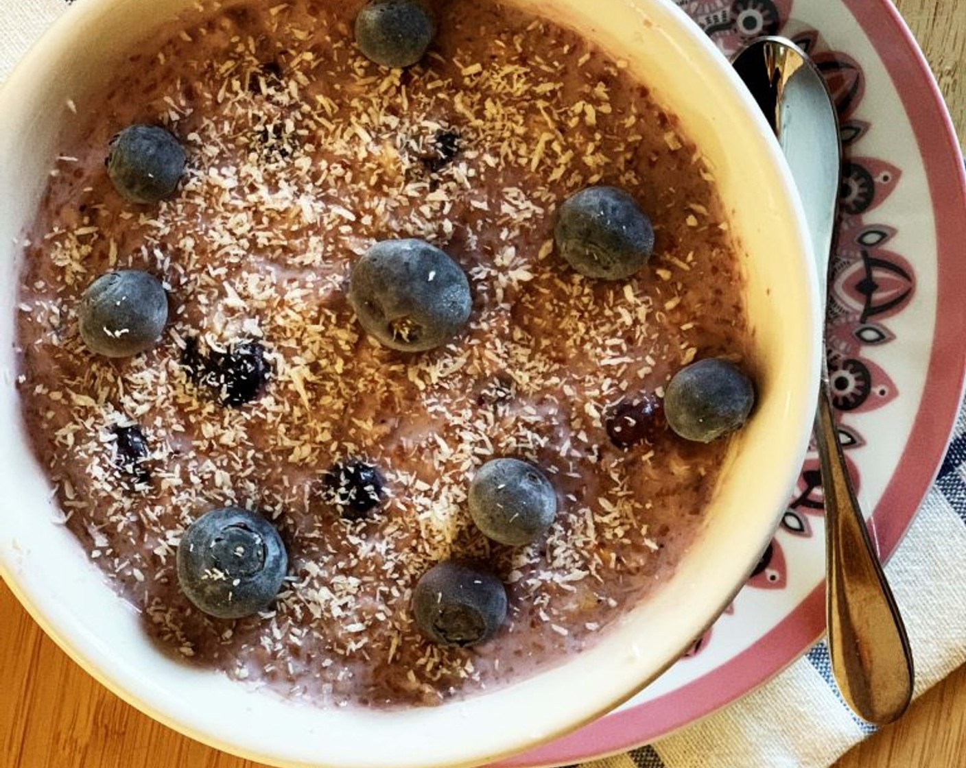 step 3 Top it off with some extra Fresh Blueberries (to taste), I also sprinkled some coconut flakes, and refrigerate overnight. Enjoy your breakfast the following morning!