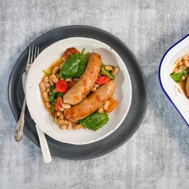 Weeknight Sausage and Tomato Bean Bake Recipe | SideChef
