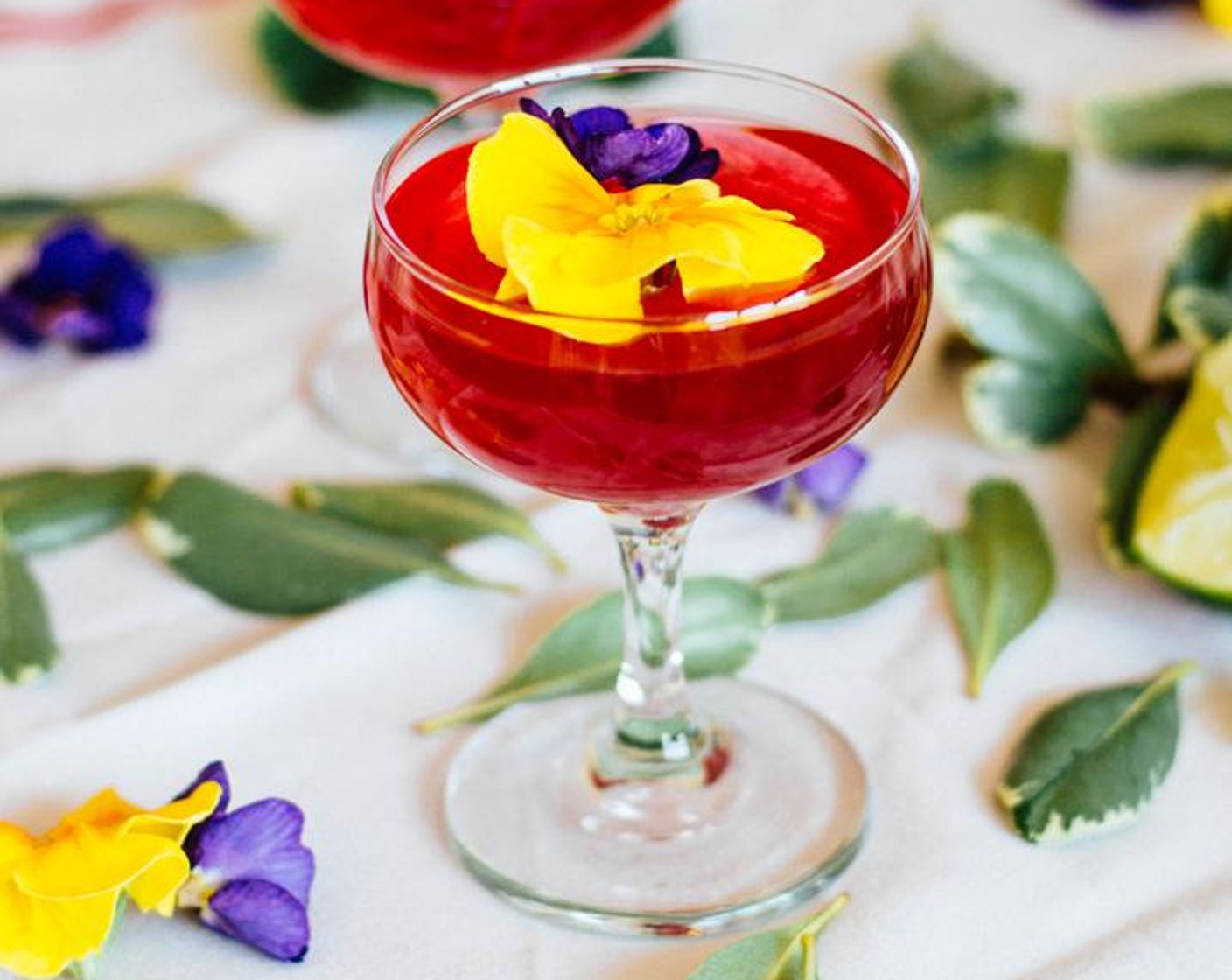 Hibiscus Gin Gimlet