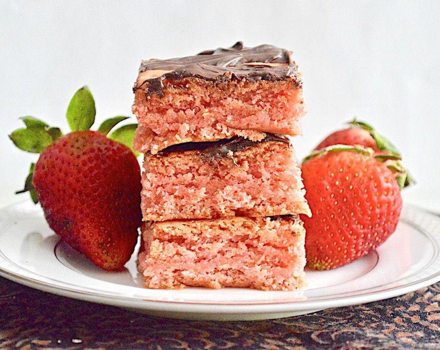 Strawberry Chocolate Mascarpone Brownies