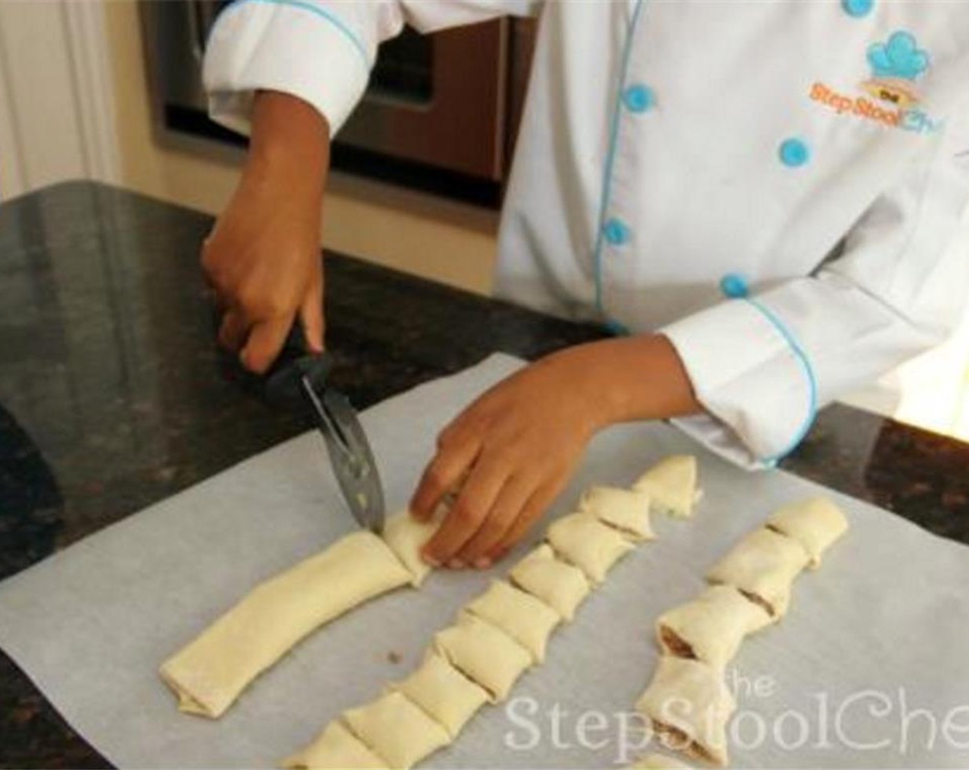 step 6 Cut each roll into small equal pieces.